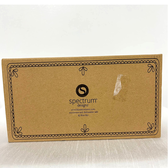 NWT Blue Sky Spectrum Designz terra cotta mug and canister, set of 2. - Picture 4 of 11